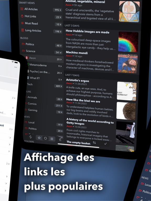 Screenshot #5 pour Fiery Feeds: RSS Reader