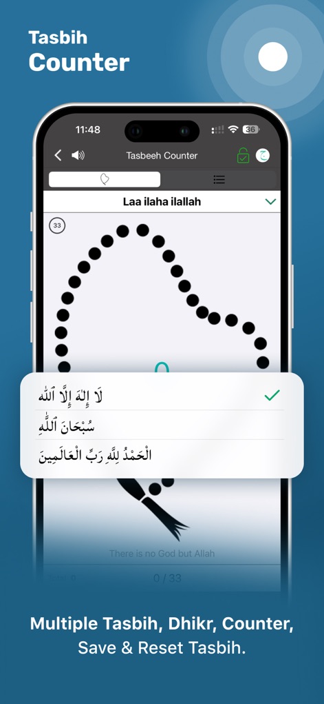 Islamic Calendar & Prayer Apps - This feature offers an intuitive digital Tasbih counter, allowing users to easily track their Dhikr practice and select from a variety of pre-defined phrases.