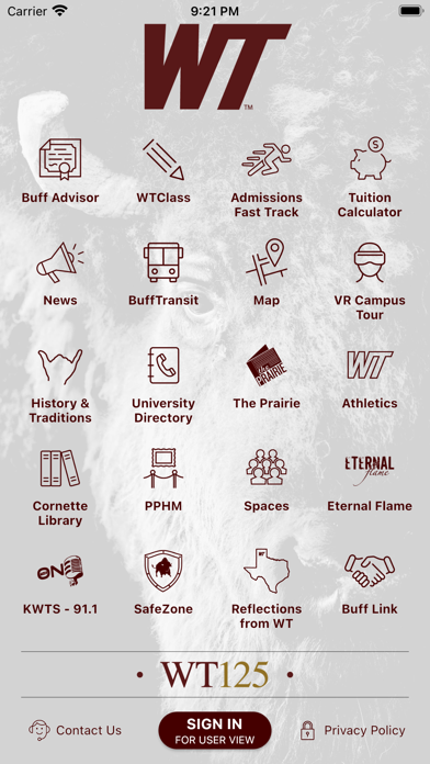 WTAMU Mobile Screenshot