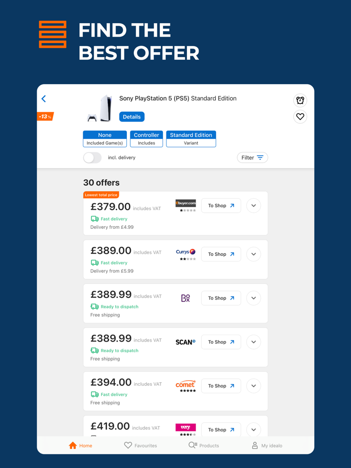 idealo - Price Comparison