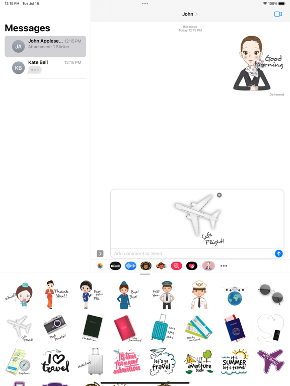 Screenshot #5 pour Flight Attendant Crew Stickers