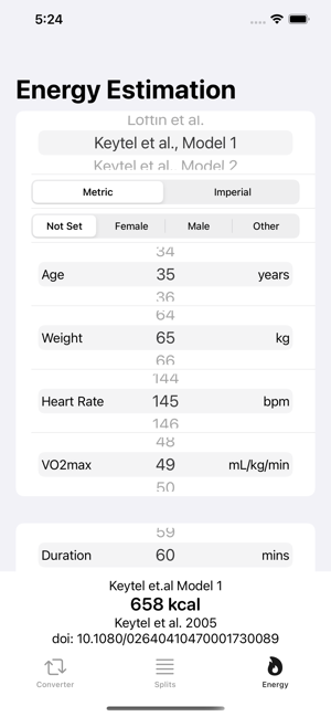 ‎Runner's Calculator, Converter Screenshot