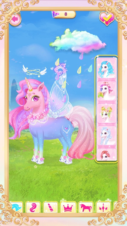 Princess unicorn dress up game screenshot-3