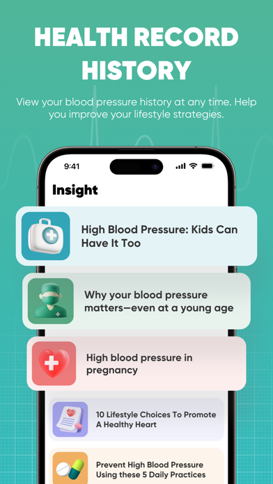 Blood Pressure -health monitor Screenshot