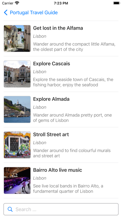 Portugal Tourist Attractions Screenshot