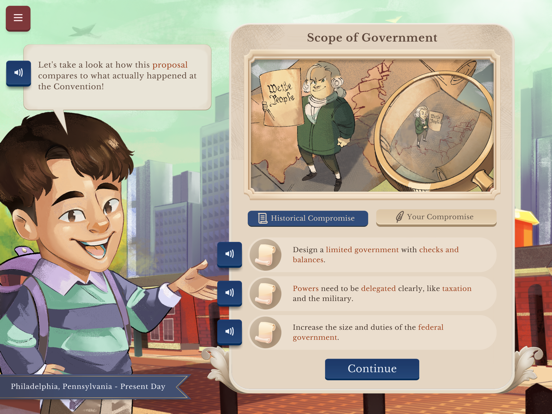 Constitutional Compromise iPad screenshot 5 - Education app