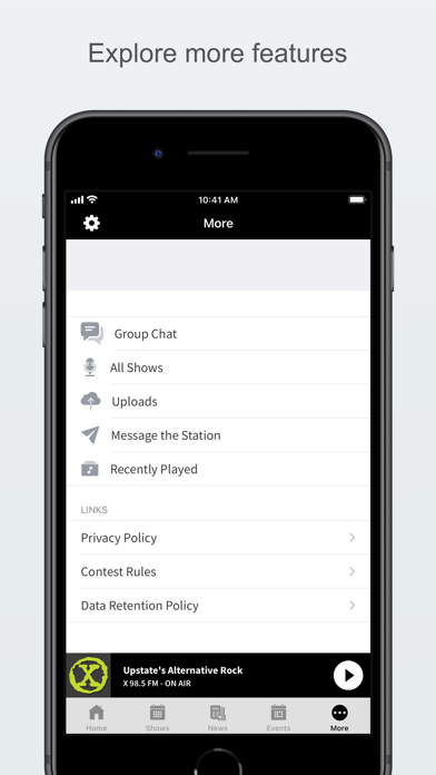 X 98.5 Screenshot