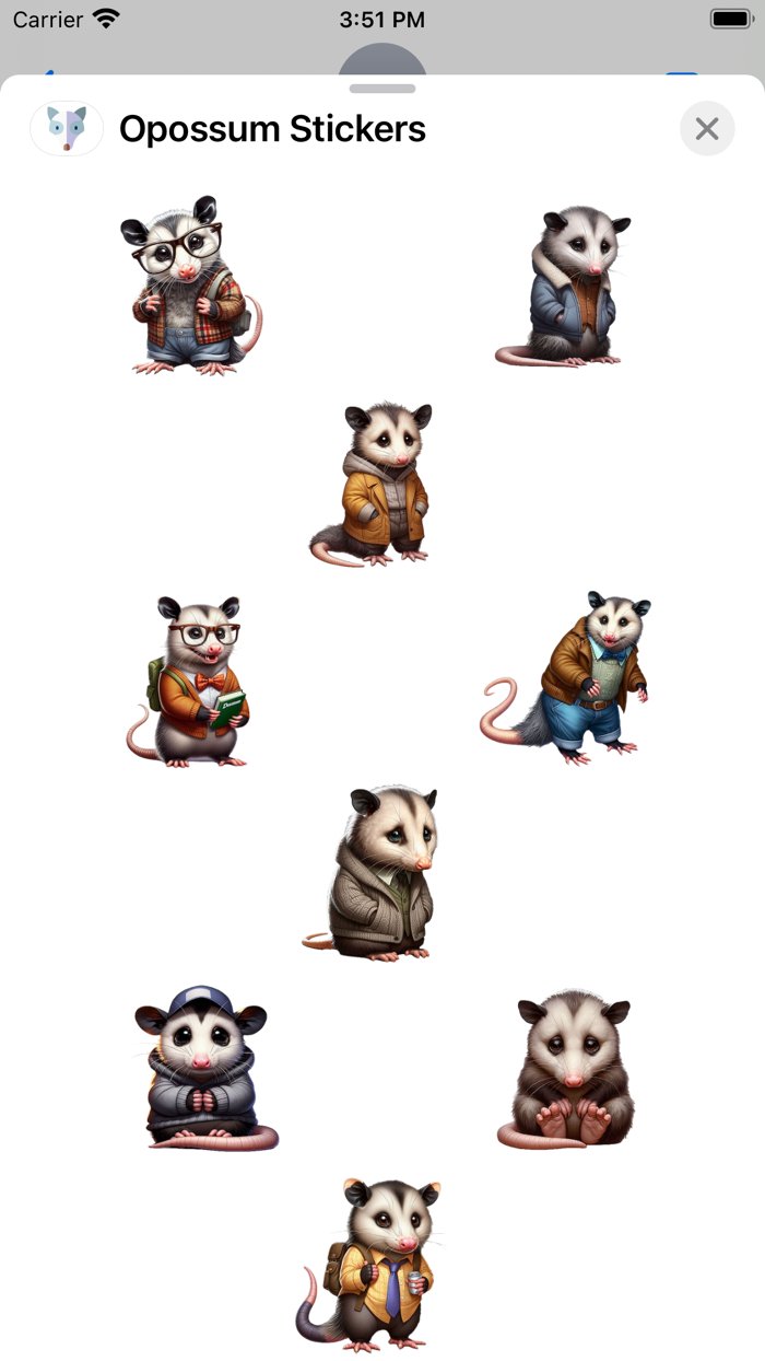 Opossum Stickers