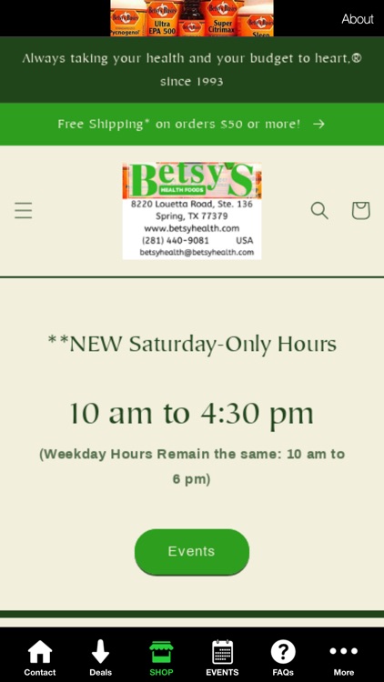 Betsy's Health Foods Inc.