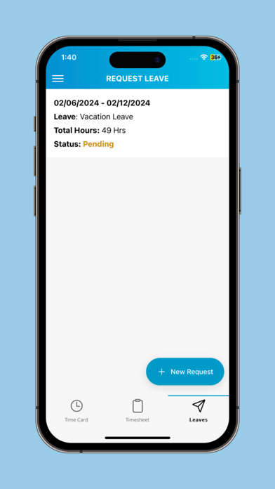Hour Timesheet Mobile© Screenshot