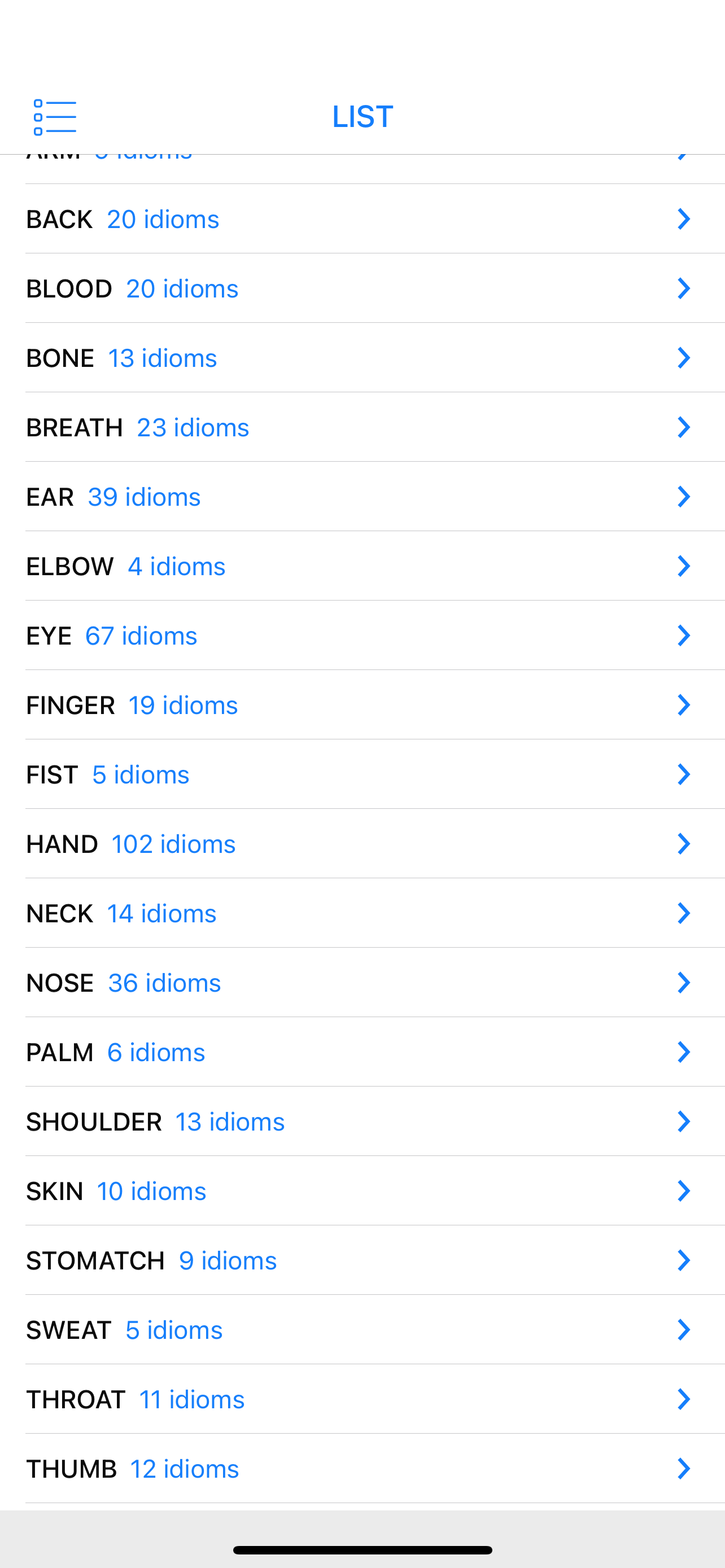 Time & Body idioms