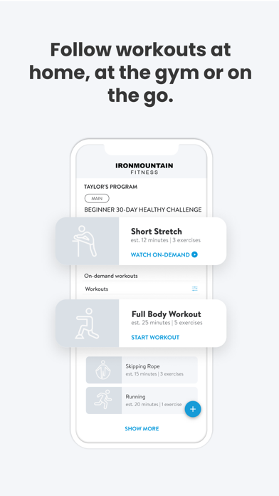 IronMountain Fitness Screenshot