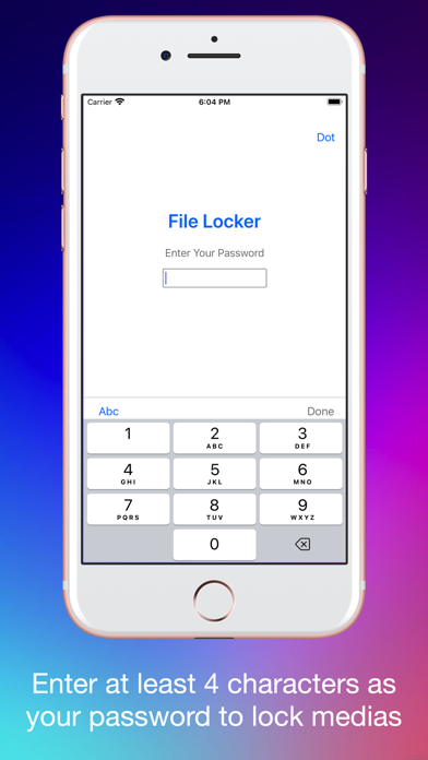 File Locker and Files Manager Screenshot