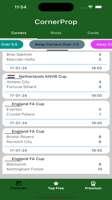 CornerProp- Team Corners Tips Screenshot