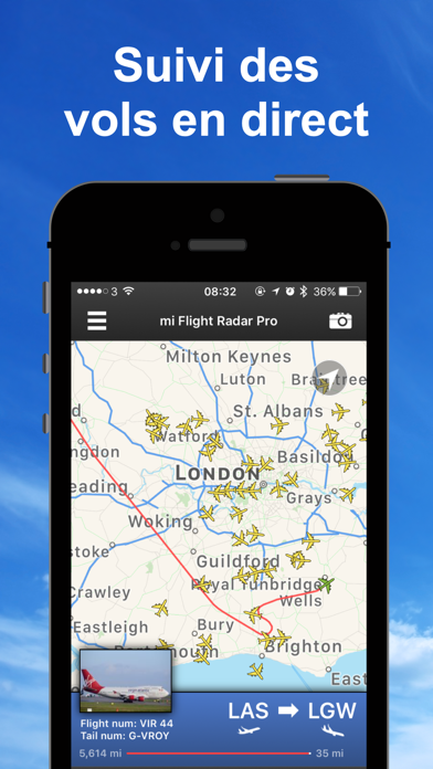 Screenshot #1 pour Fly Radar 24 | Avion en direct