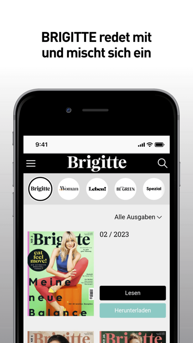 BRIGITTE - Das Frauenmagazin Screenshot