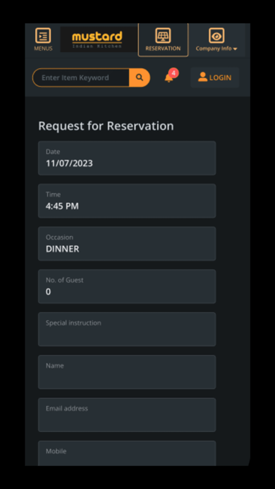 Mustard Indian Kitchen Screenshot