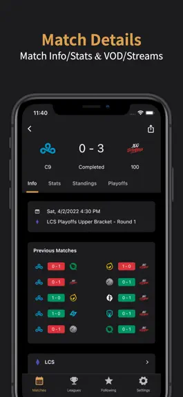 Game screenshot eScore - LoL Esports Scores hack