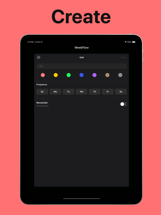 ‎WeekFlow: Planner and Reminder Screenshot