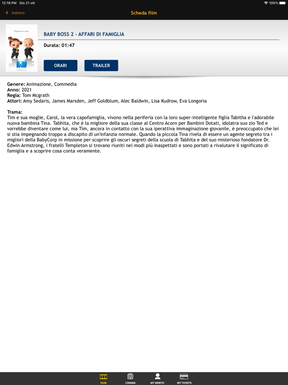 Screenshot #5 pour Webtic Multiplex Delle Stelle