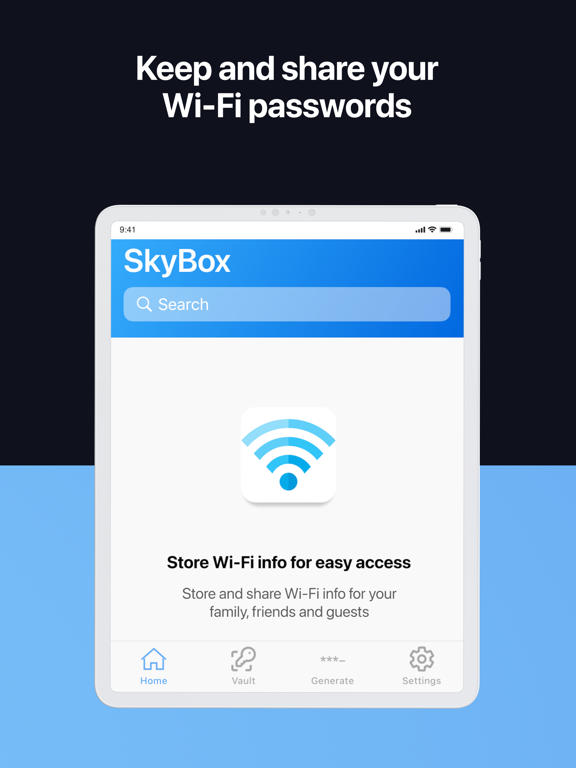 Password Manager App - SkyBox iPad screenshot 6 - Business app