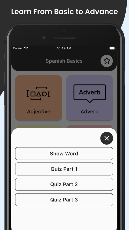 #3. Spanish Learn for beginners (iOS) Podle: Kantaben Gorasiya