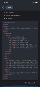 Learn HTML w/ Editor screenshot #4 for iPhone