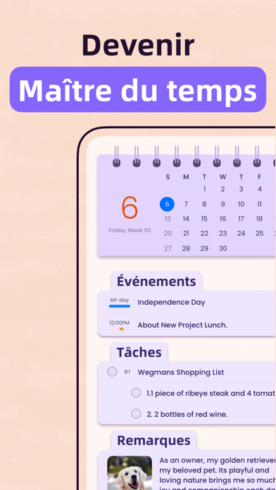 Screenshot #1 pour Planner Pro - Daily Calendar