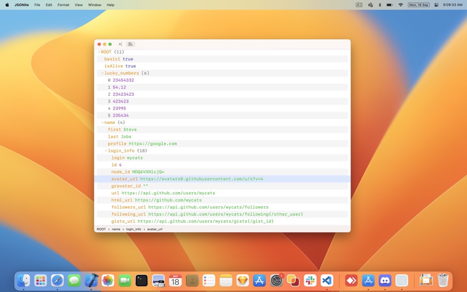#2. JSONite (macOS) 由: Kauntey Suryawanshi
