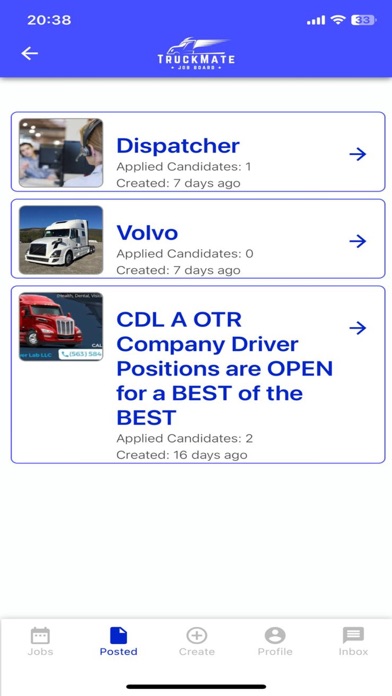 TruckMate - Job Board Screenshot
