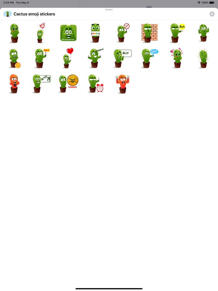 Cactus stickers - Funny emoji