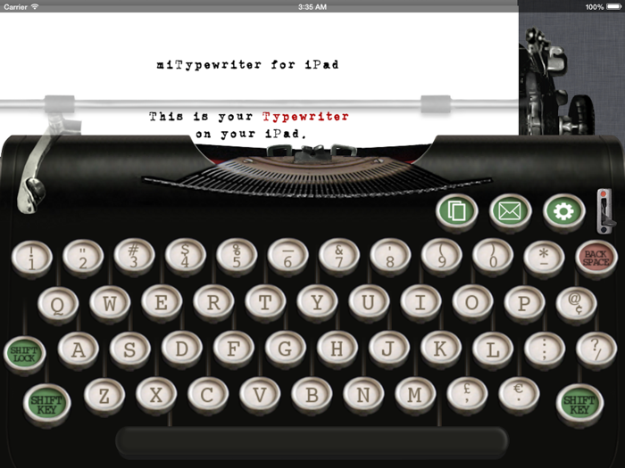 miTypewriter for iPad