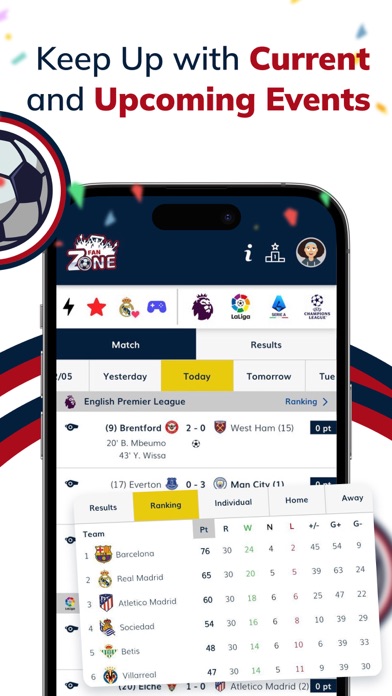 FanZone App for Football Fans Screenshot