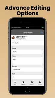 cookie-editor iphone screenshot 2