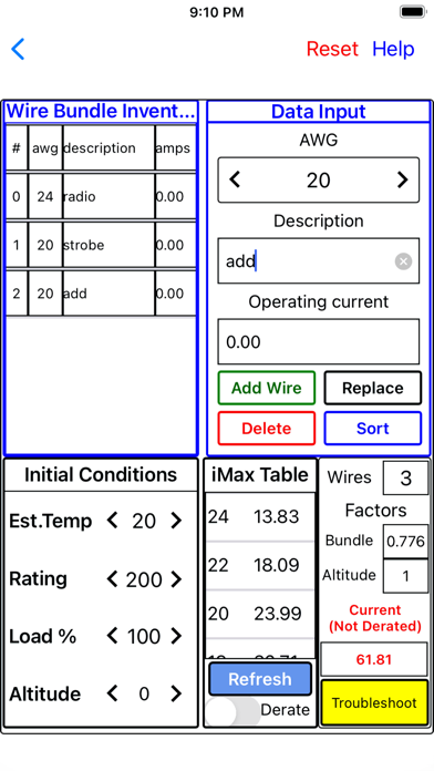 Wire (AWG) Calculator Screenshot