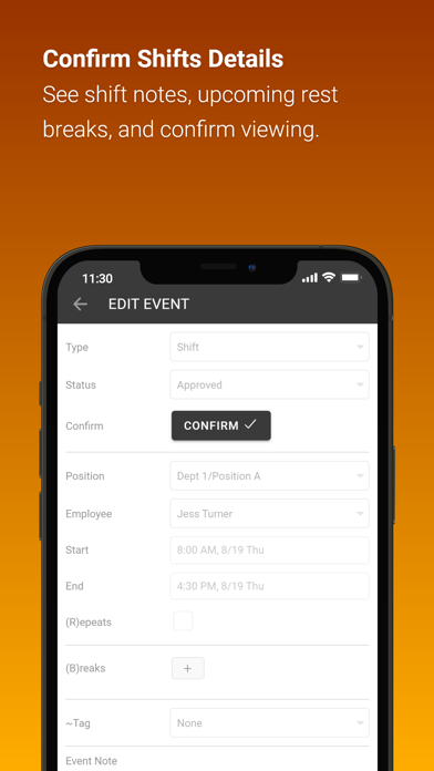 OrbitalShift Work Schedule App Screenshot