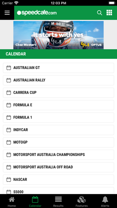 Speedcafe.com Screenshot