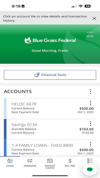 Blue Grass Federal Mobile Screenshot