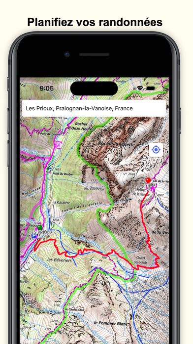 Screenshot #1 pour Carte de randonnée ign & gps
