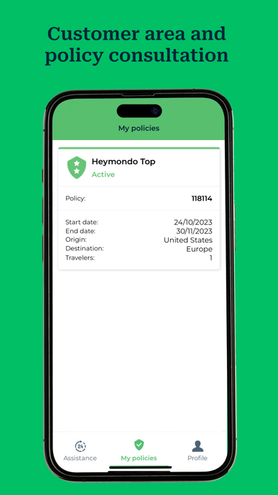 Heymondo - Travel insurance Screenshot