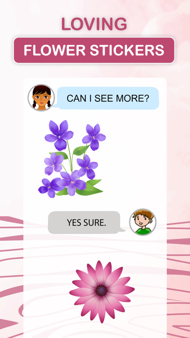 Loving Flower Stickers Screenshot