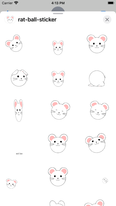 rat ball sticker Screenshot