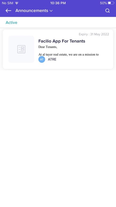 Al Tayer Real Estate – Tenant Screenshot