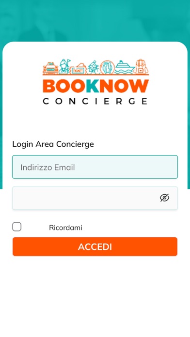 BookNow Italy Concierge Access Screenshot