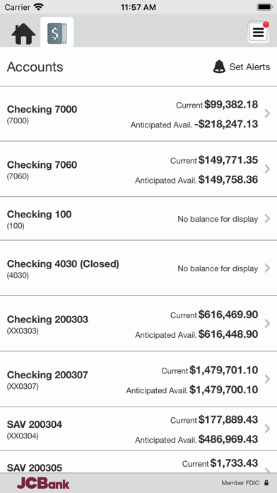 JCBank Mobile Business Banking Screenshot
