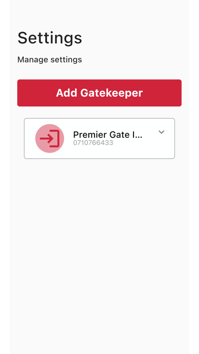 Gatekeeper Manager Screenshot