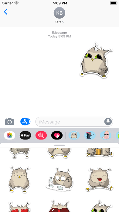 Screenshot #3 pour Owl emoji - Funny stickers