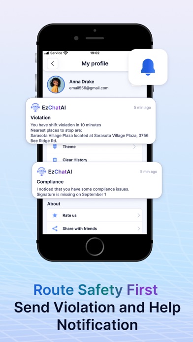 EzChatAI: Logistics AI Chatbot Screenshot