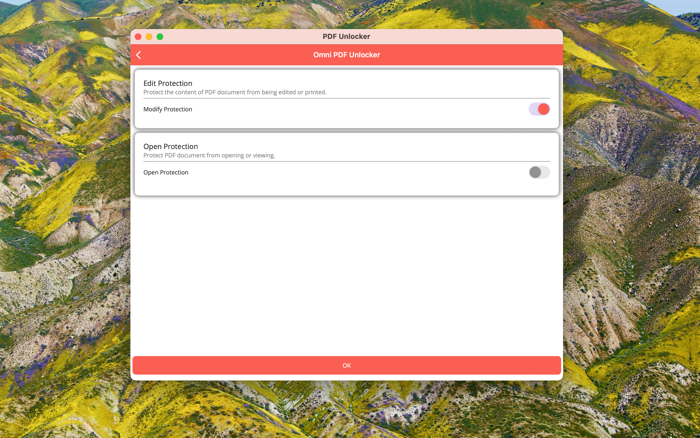 Omni PDF Unlocker - Password