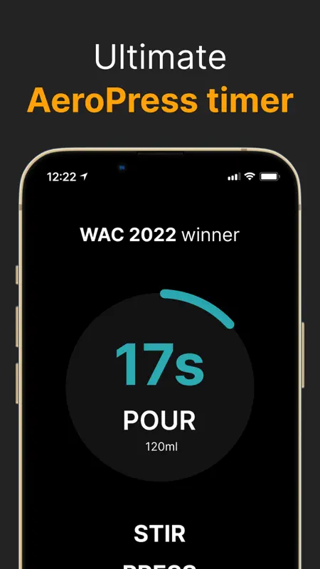 AeroPress Timer & Recipes screenshot 1 of 3